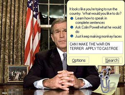 bush, guided by clippy