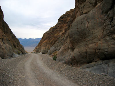 exiting Titus Canyon, heading west