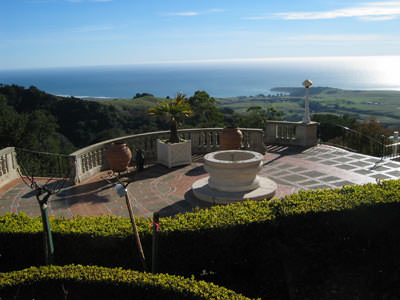 patio overlooking Pacific ocean