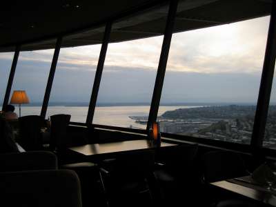 view from Space Needle restaurant