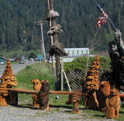 Redwood carvings