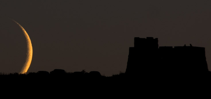 The Moon at Coronado Heights || Canon40d/EF100-400F4-5.6L@380 | 1s   | f7.1 |  ISO100 | tripod