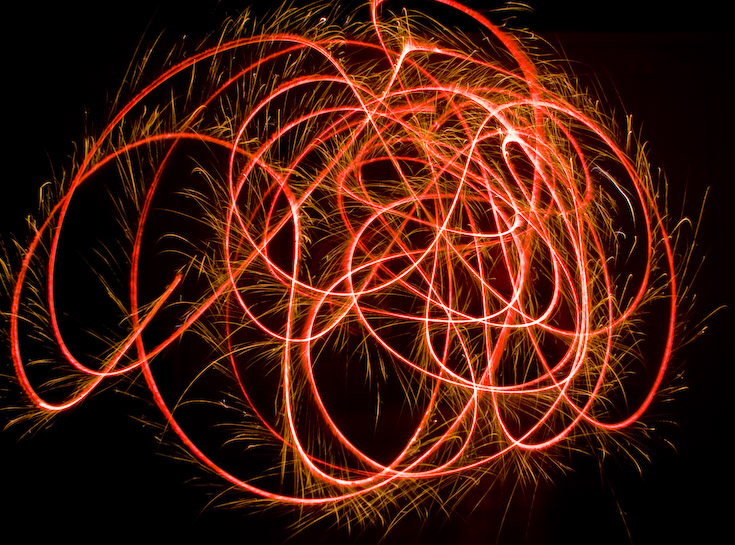 Scribbling with Sparklers || Canon40d/EF28-105/F3.5-4.5@28 | 9s | f10 |  IS100 | tripod