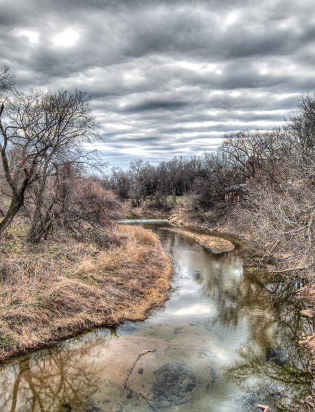 Smoky Hill River and clouds